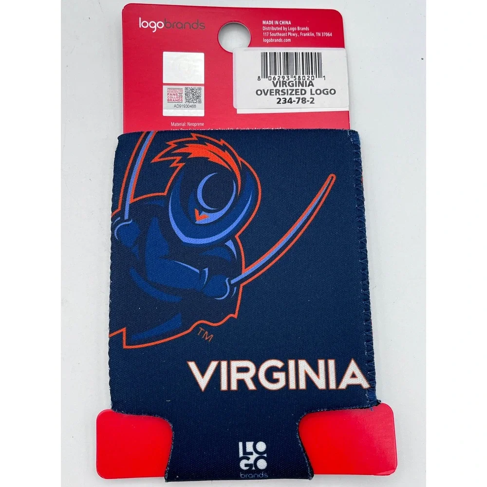 Set of 10 Virginia Cavaliers Oversized Can‎ Cooler Sleeve Neoprene ACC Football